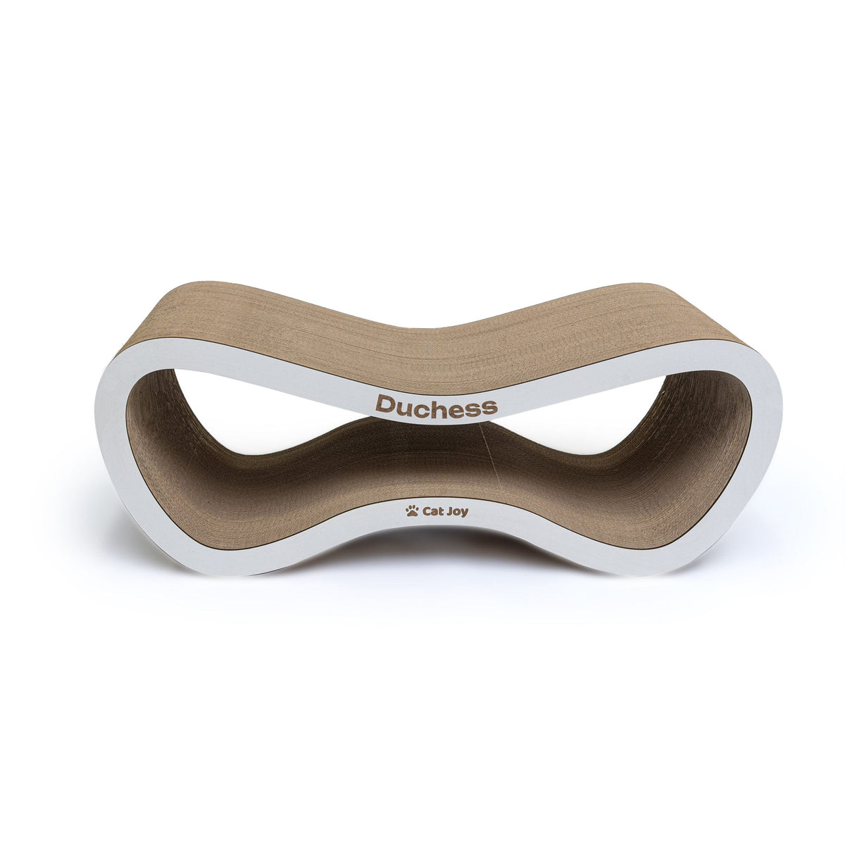 Bespoke CAT JOY Mews in white, engraved with the name Duchess